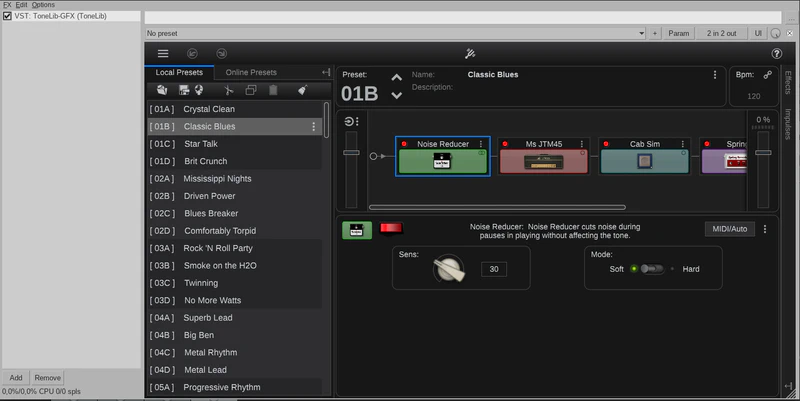 Tonelib dans Reaper Tonelib dans Reaper